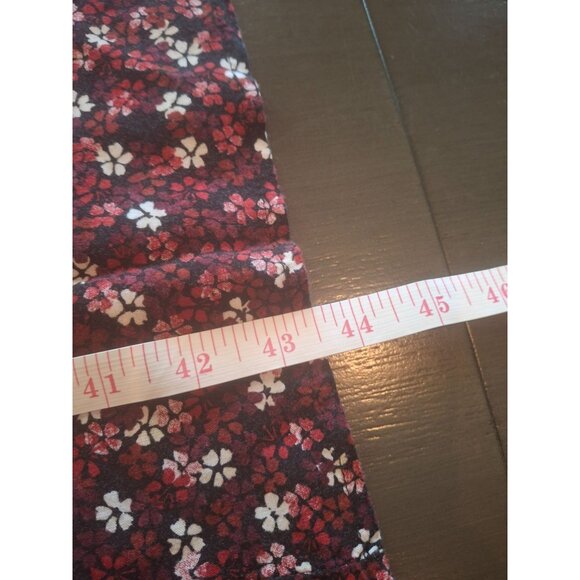 Sandra Darren Womens Dres Plus 22W Burgundy Floral Rayon Lightweight Cottagecore - Picture 7 of 7